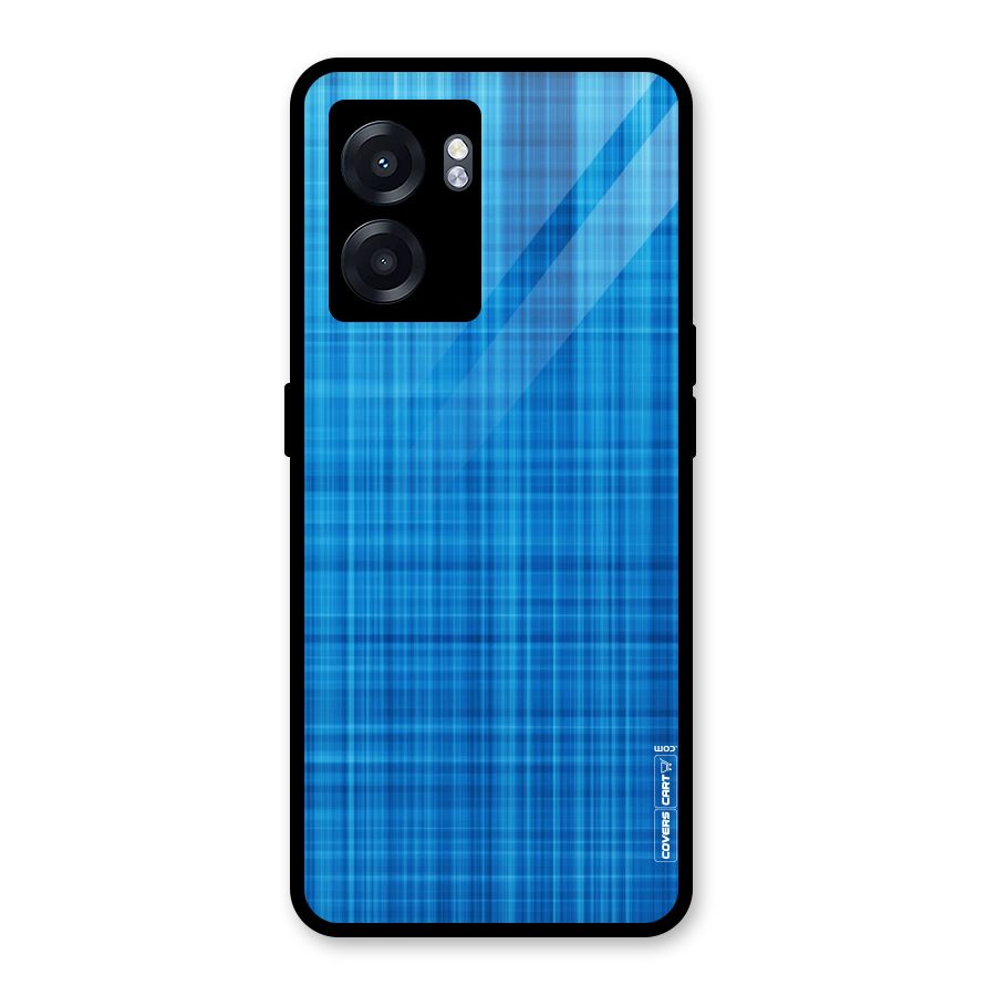 Stripe Blue Abstract Glass Back Case for Oppo K10 (5G)