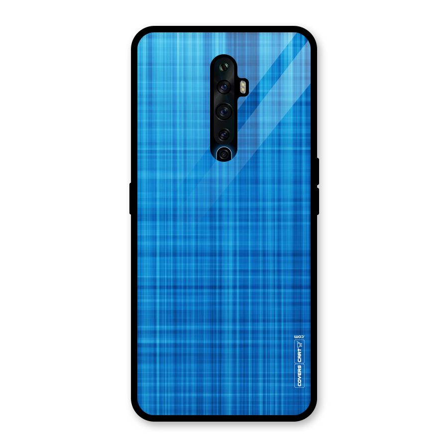 Stripe Blue Abstract Glass Back Case for Oppo Reno2 Z