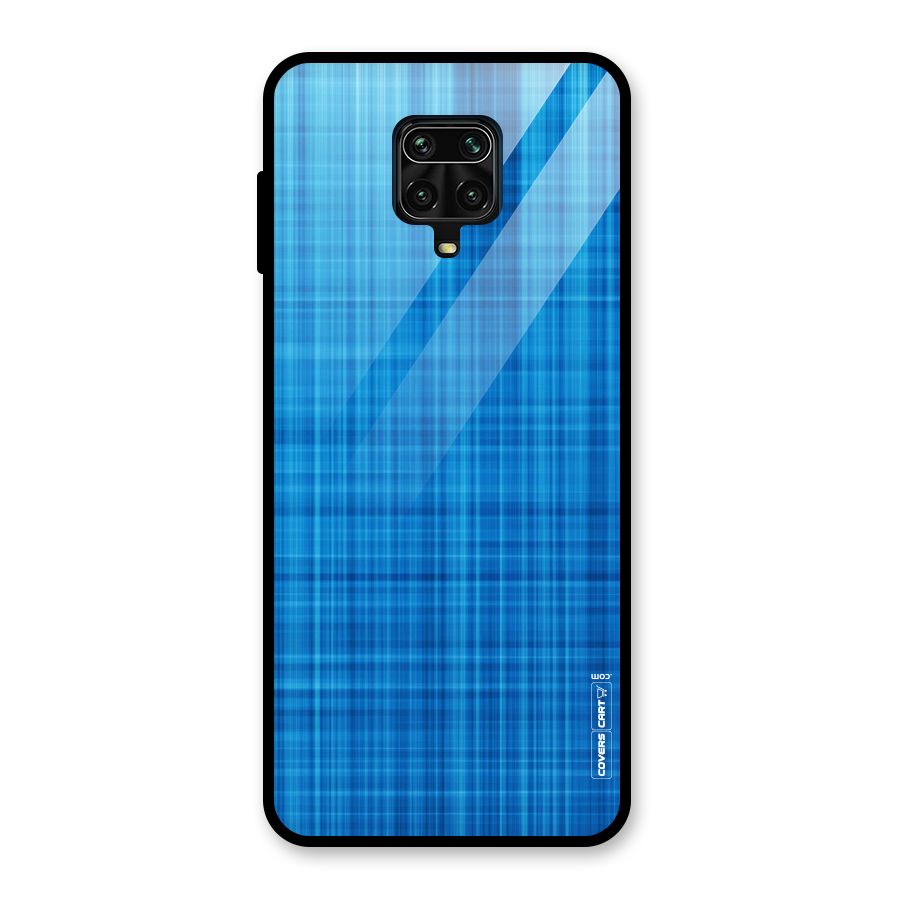 Stripe Blue Abstract Glass Back Case for Poco M2 Pro