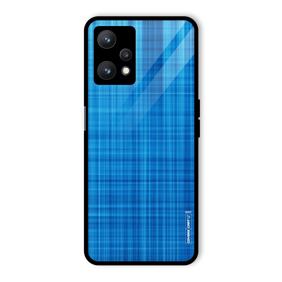 Stripe Blue Abstract Glass Back Case for Realme 9 Pro 5G