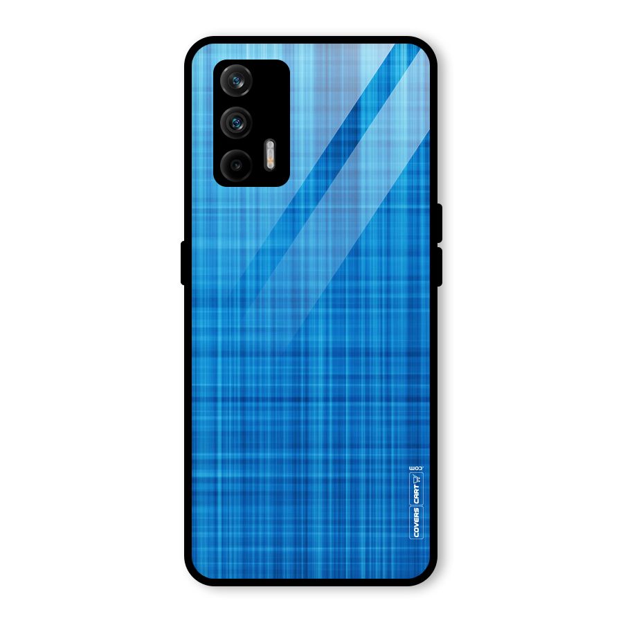 Stripe Blue Abstract Glass Back Case for Realme GT 5G