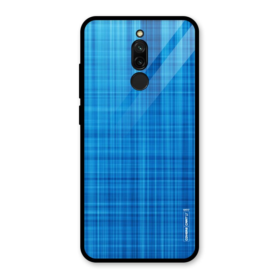 Stripe Blue Abstract Glass Back Case for Redmi 8