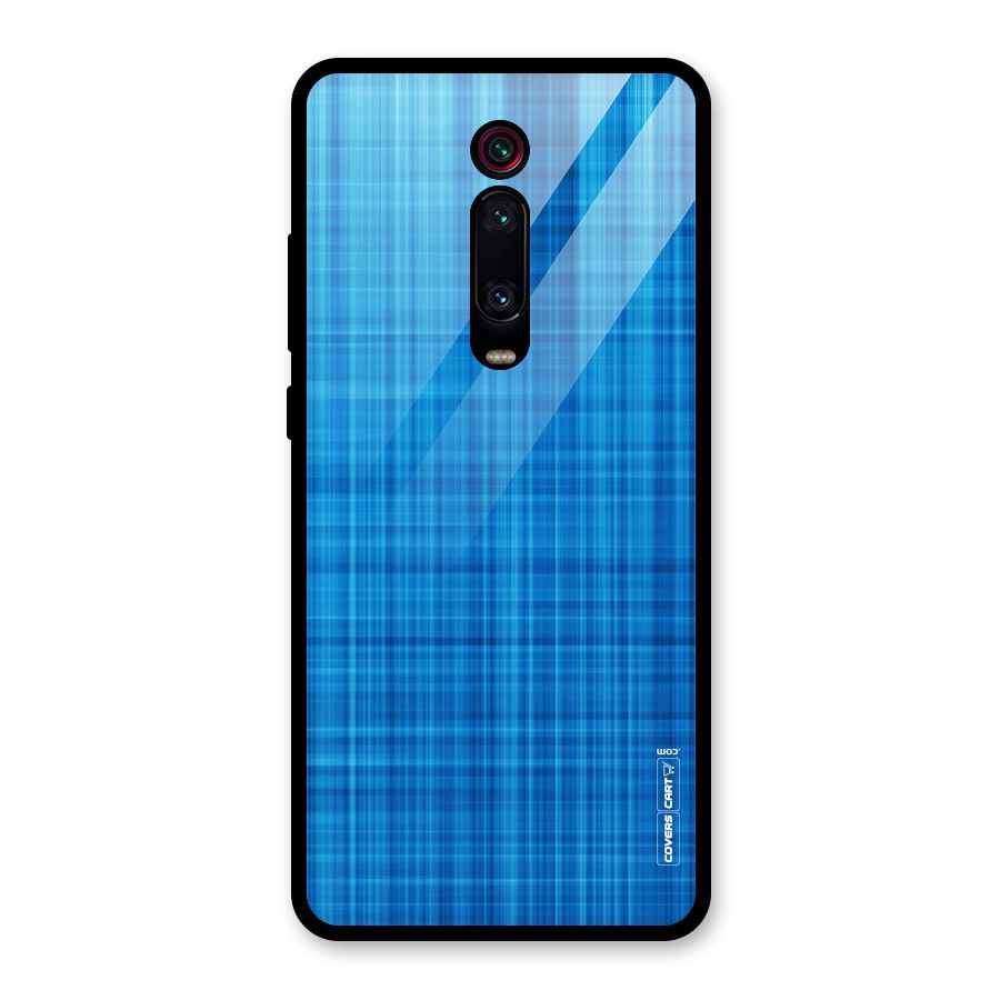 Stripe Blue Abstract Glass Back Case for Redmi K20 Pro