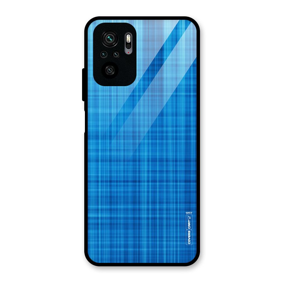 Stripe Blue Abstract Glass Back Case for Redmi Note 10S