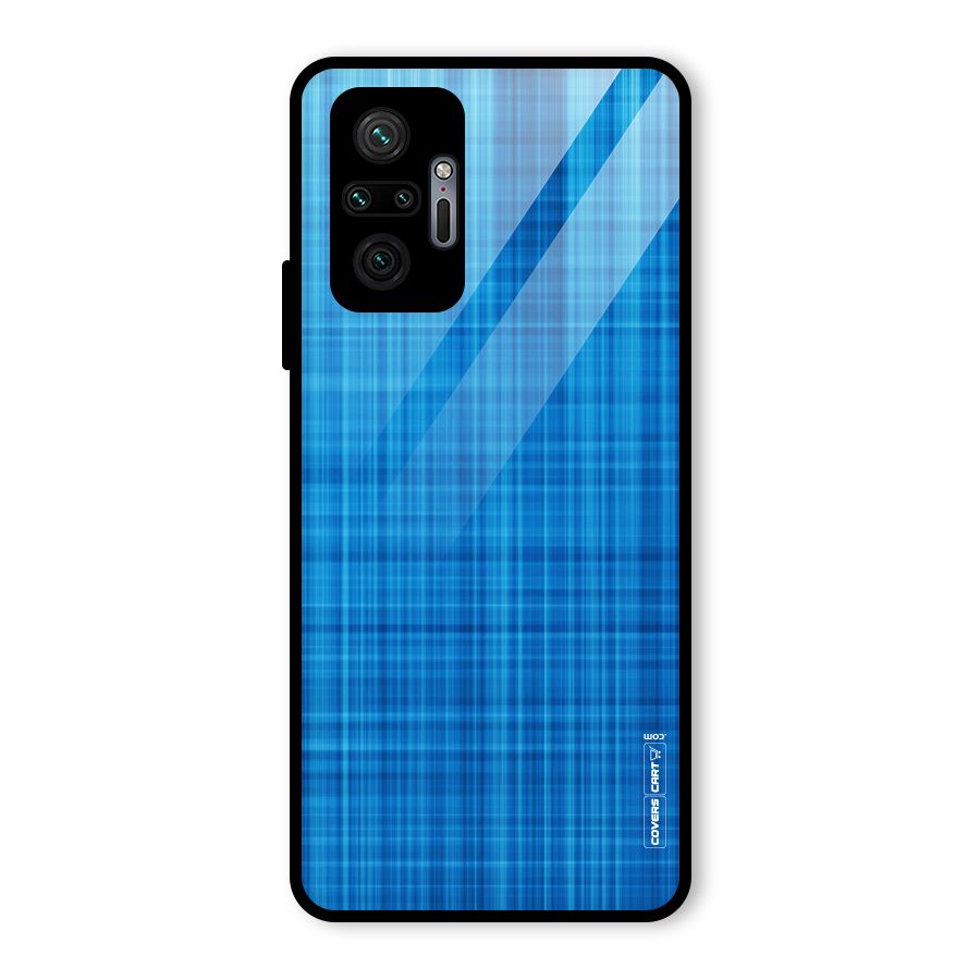 Stripe Blue Abstract Glass Back Case for Redmi Note 10 Pro