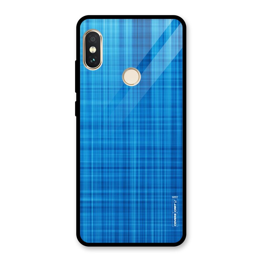 Stripe Blue Abstract Glass Back Case for Redmi Note 5 Pro