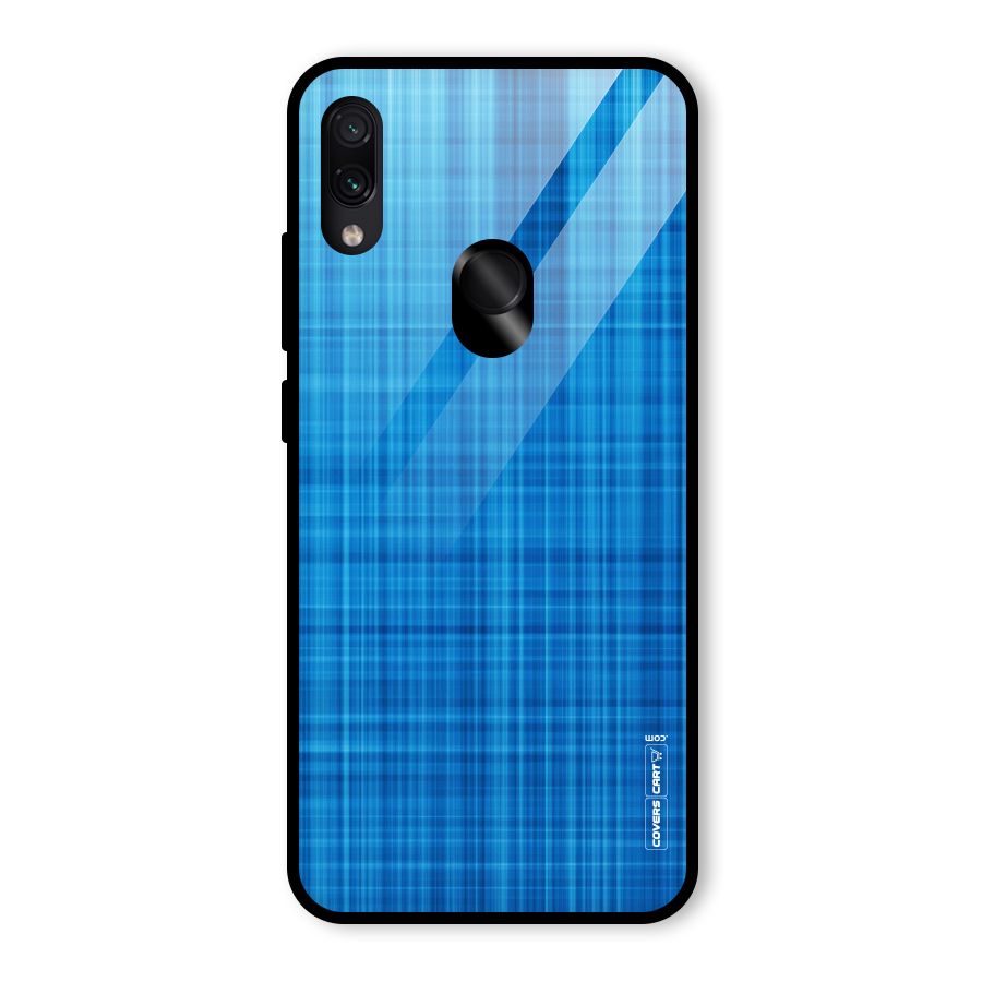 Stripe Blue Abstract Glass Back Case for Redmi Note 7 Pro