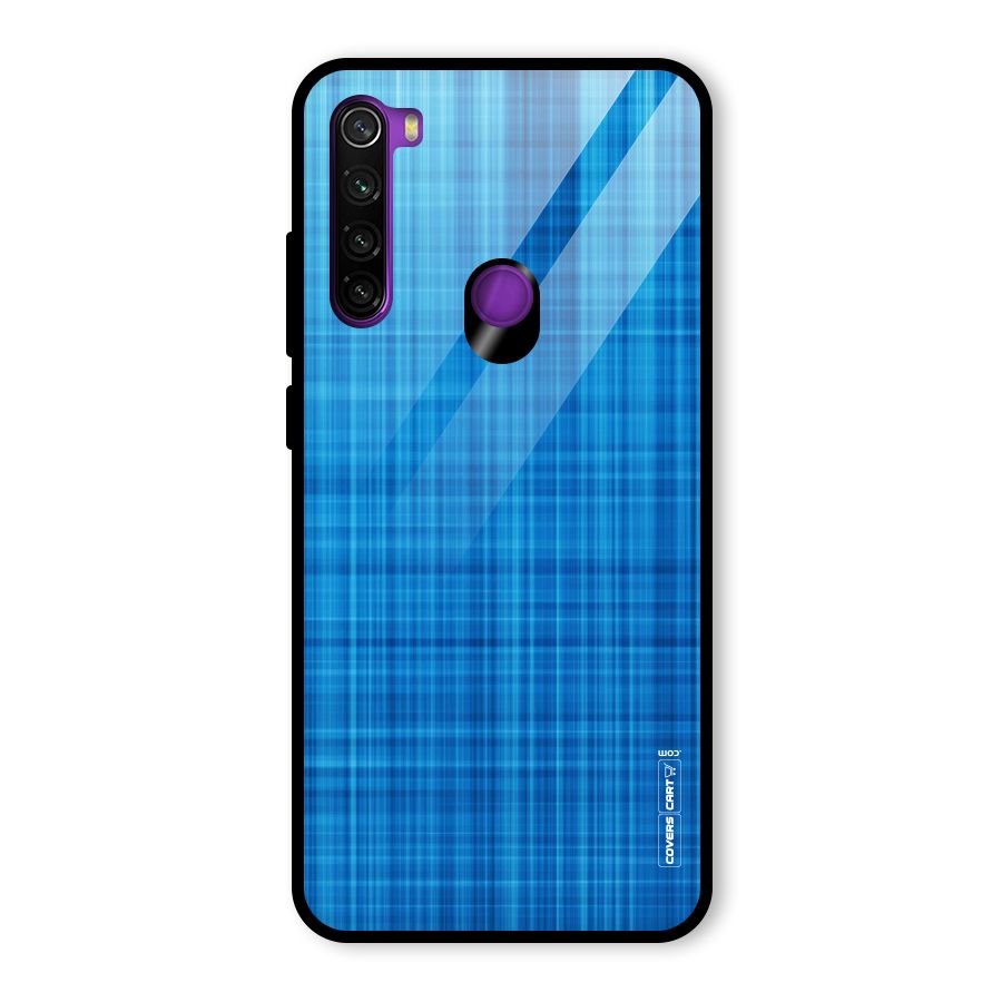 Stripe Blue Abstract Glass Back Case for Redmi Note 8