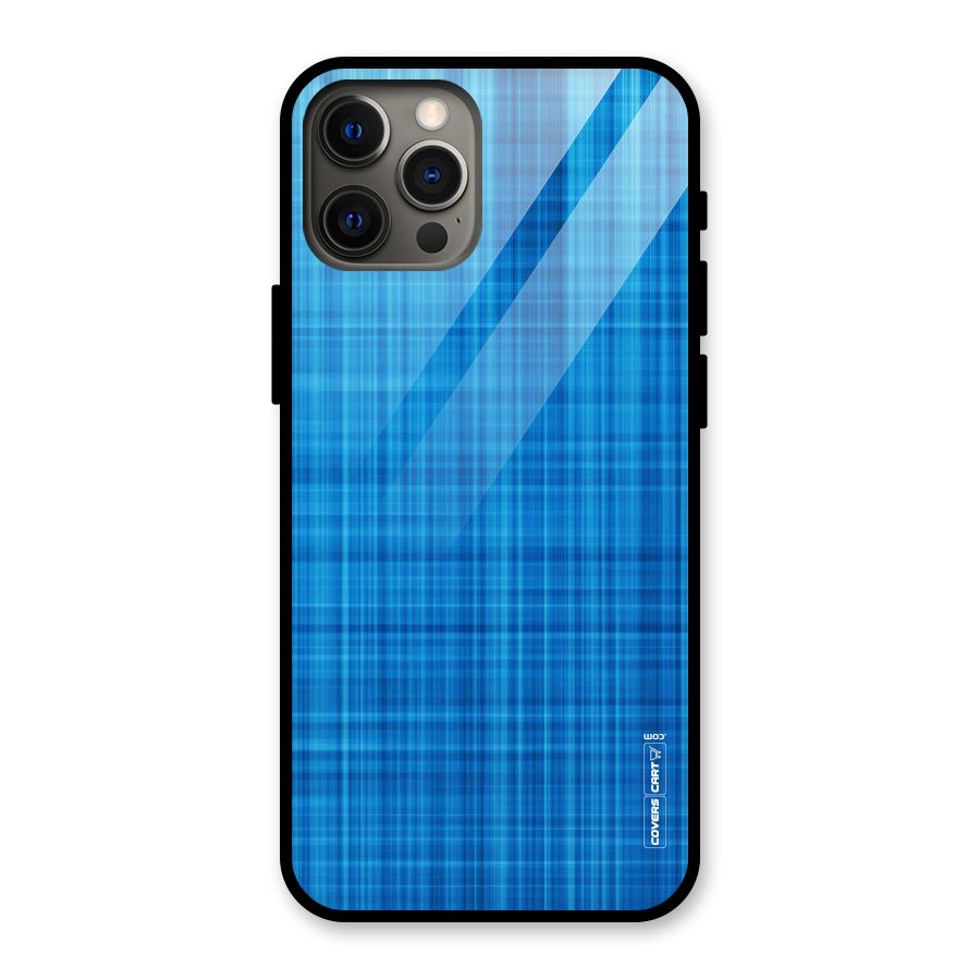 Stripe Blue Abstract Glass Back Case for iPhone 12 Pro Max