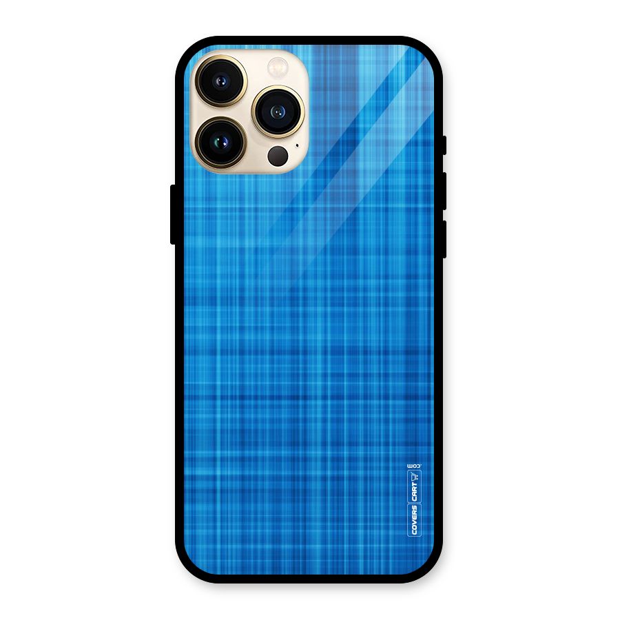 Stripe Blue Abstract Glass Back Case for iPhone 13 Pro Max