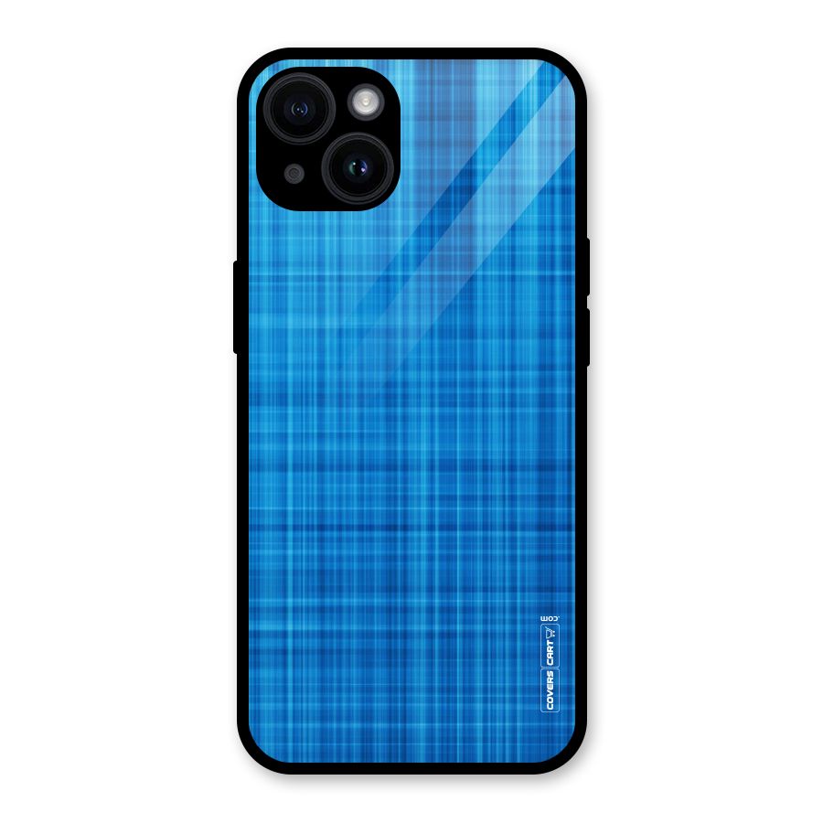 Stripe Blue Abstract Glass Back Case for iPhone 14