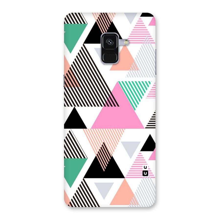Stripes Abstract Colors Back Case for Galaxy A8 Plus