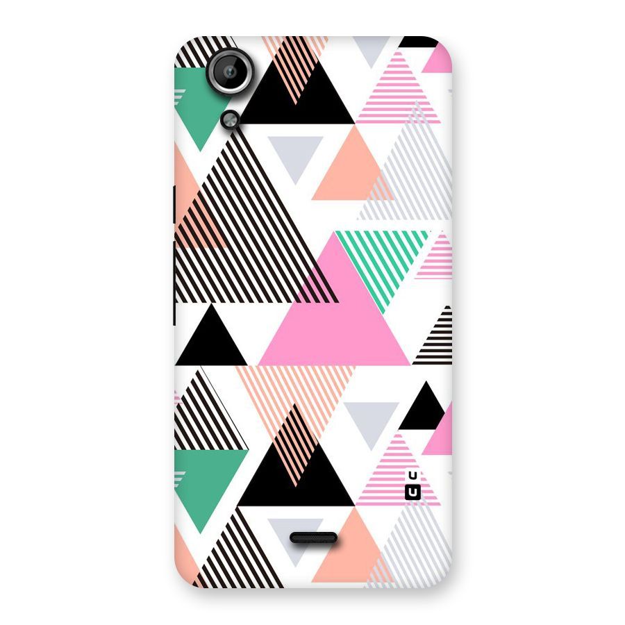 Stripes Abstract Colors Back Case for Micromax Canvas Selfie Lens Q345