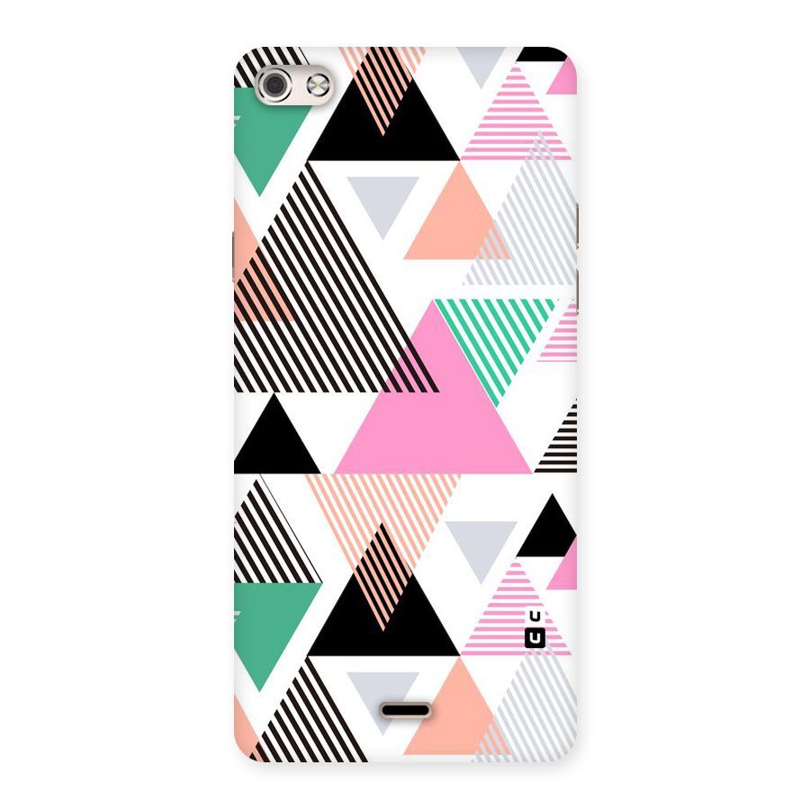 Stripes Abstract Colors Back Case for Micromax Canvas Silver 5