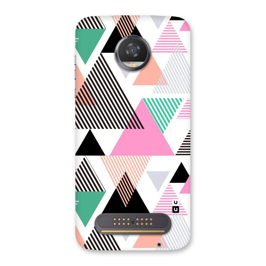 Stripes Abstract Colors Back Case for Moto Z2 Play