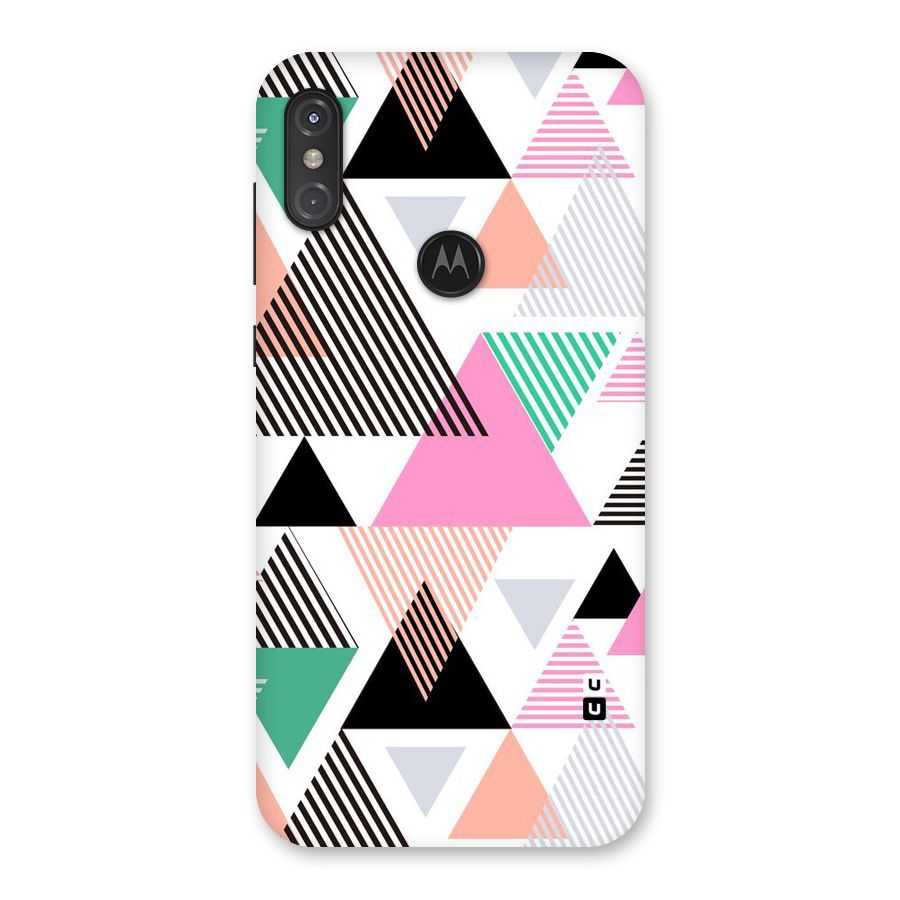Stripes Abstract Colors Back Case for Motorola One Power