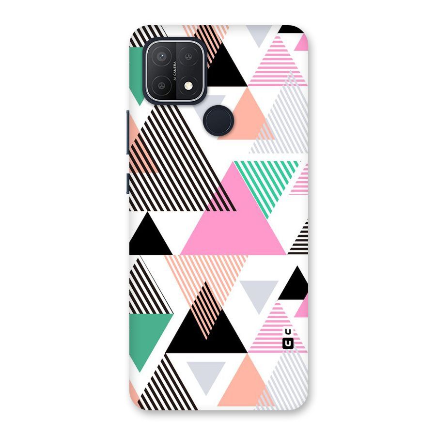 Stripes Abstract Colors Back Case for Oppo A15