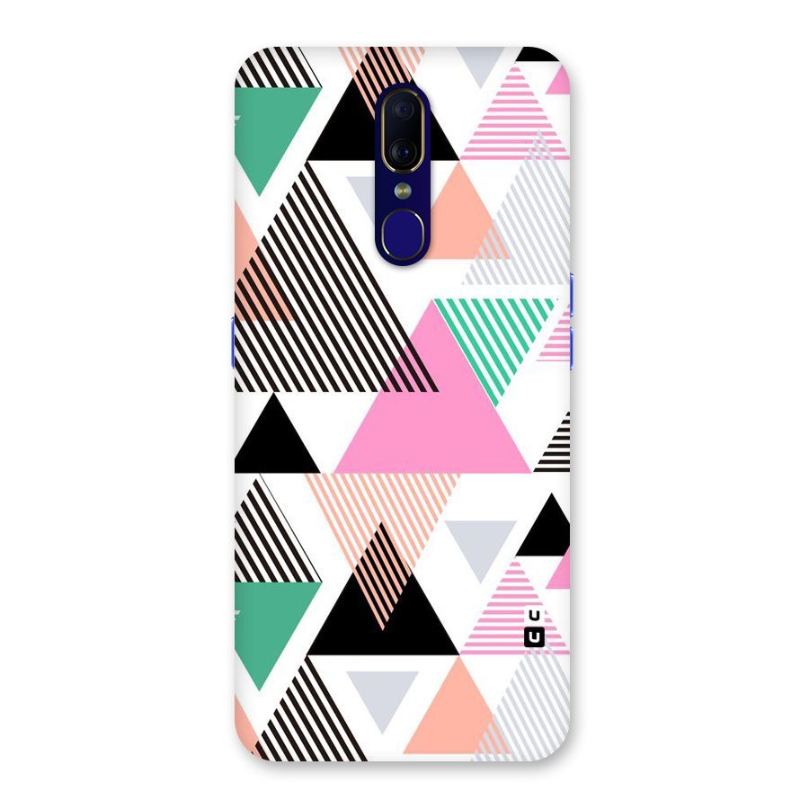 Stripes Abstract Colors Back Case for Oppo F11