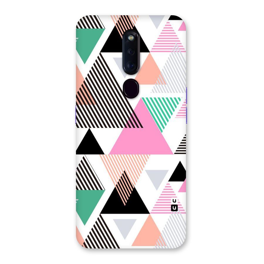 Stripes Abstract Colors Back Case for Oppo F11 Pro