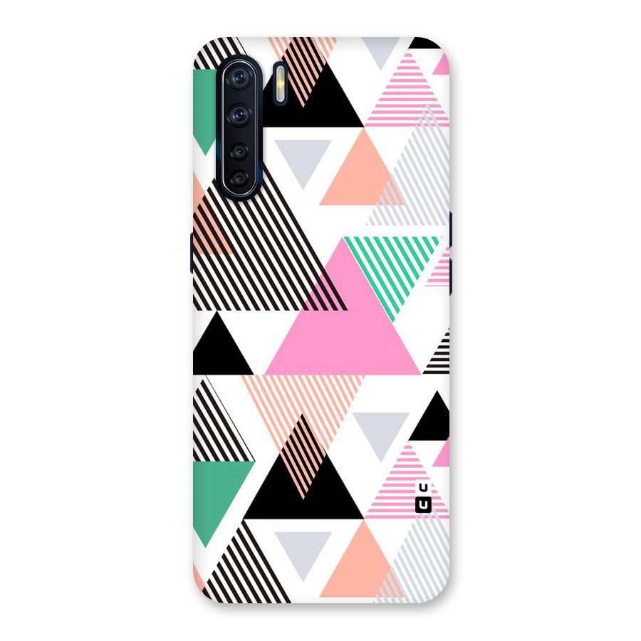Stripes Abstract Colors Back Case for Oppo F15