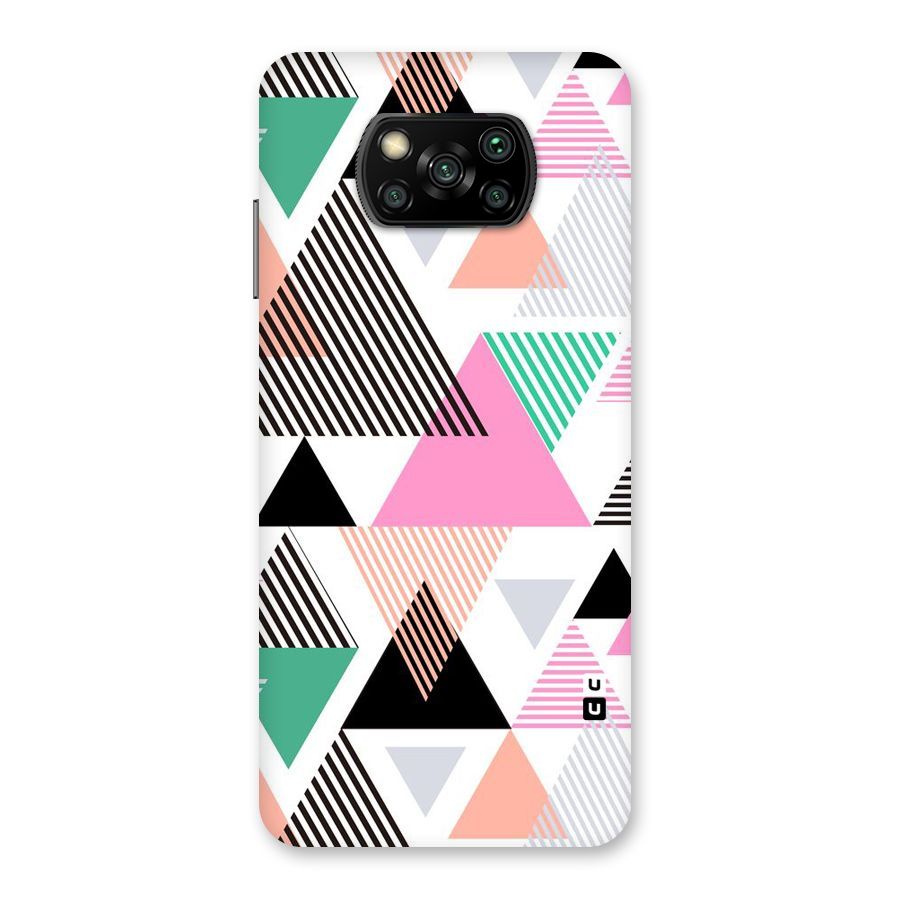 Stripes Abstract Colors Back Case for Poco X3