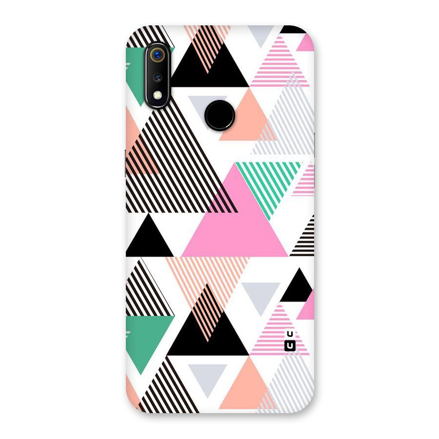 Stripes Abstract Colors Back Case for Realme 3