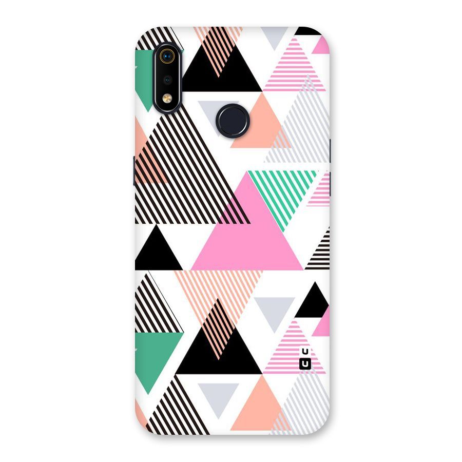 Stripes Abstract Colors Back Case for Realme 3i