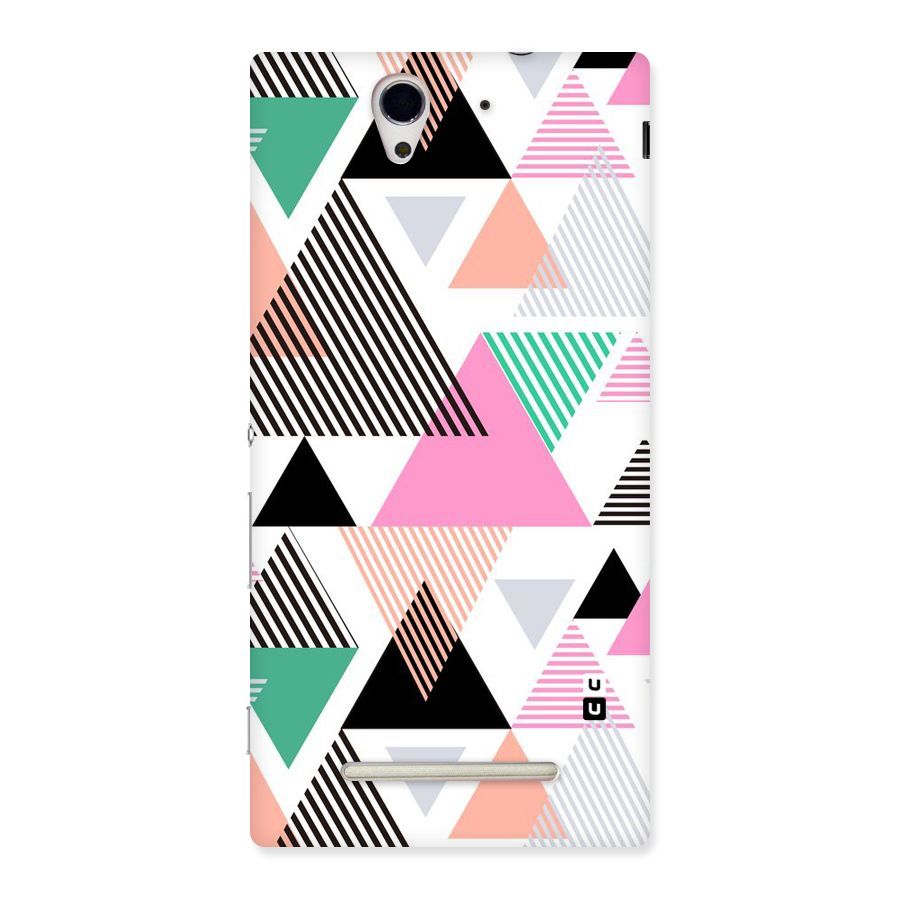 Stripes Abstract Colors Back Case for Sony Xperia C3