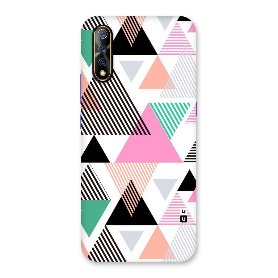 Stripes Abstract Colors Back Case for Vivo S1