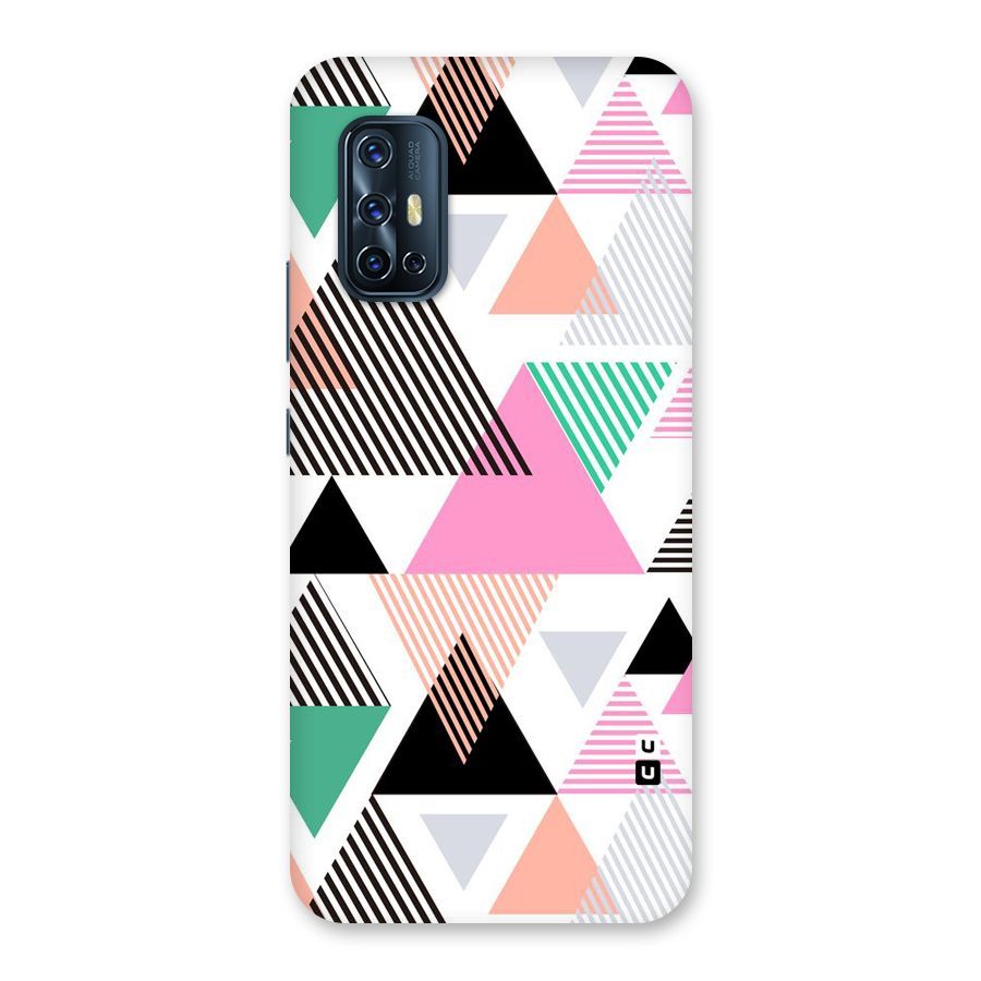 Stripes Abstract Colors Back Case for Vivo V17