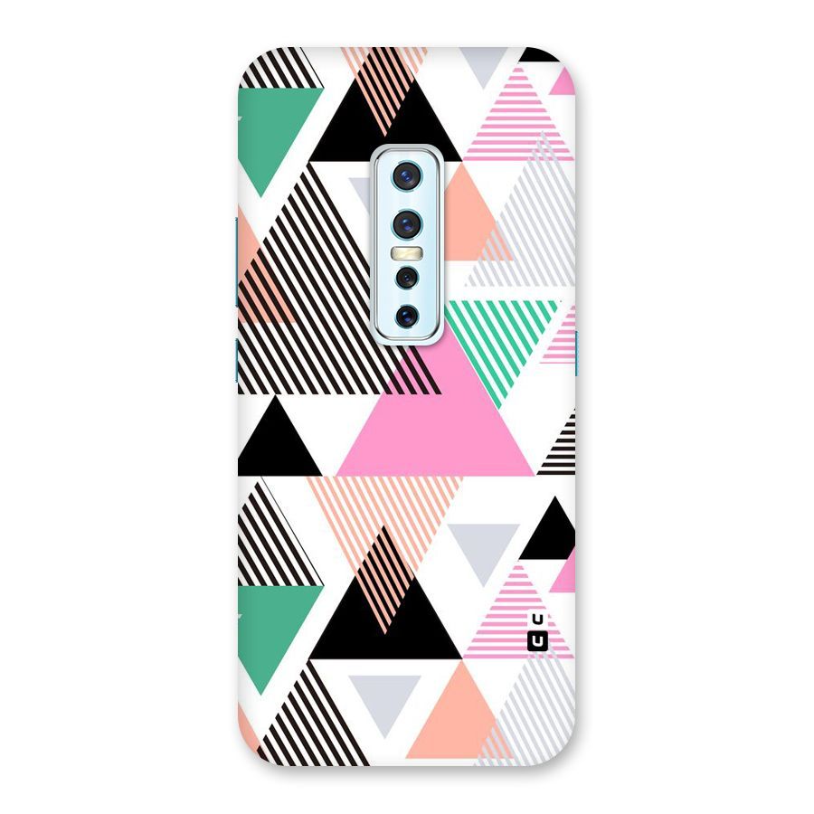 Stripes Abstract Colors Back Case for Vivo V17 Pro