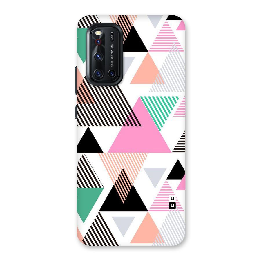 Stripes Abstract Colors Back Case for Vivo V19