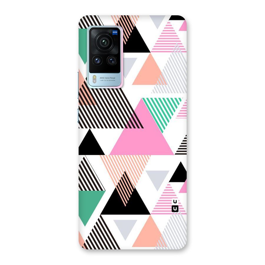 Stripes Abstract Colors Back Case for Vivo X60 Pro