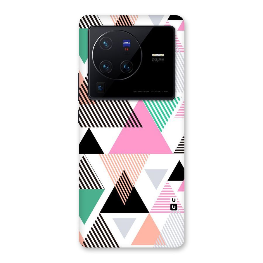 Stripes Abstract Colors Back Case for Vivo X80 Pro
