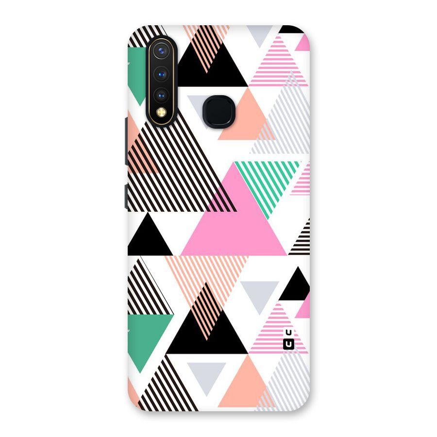 Stripes Abstract Colors Back Case for Vivo Y19