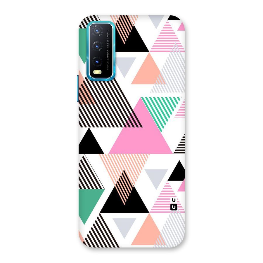Stripes Abstract Colors Back Case for Vivo Y20G