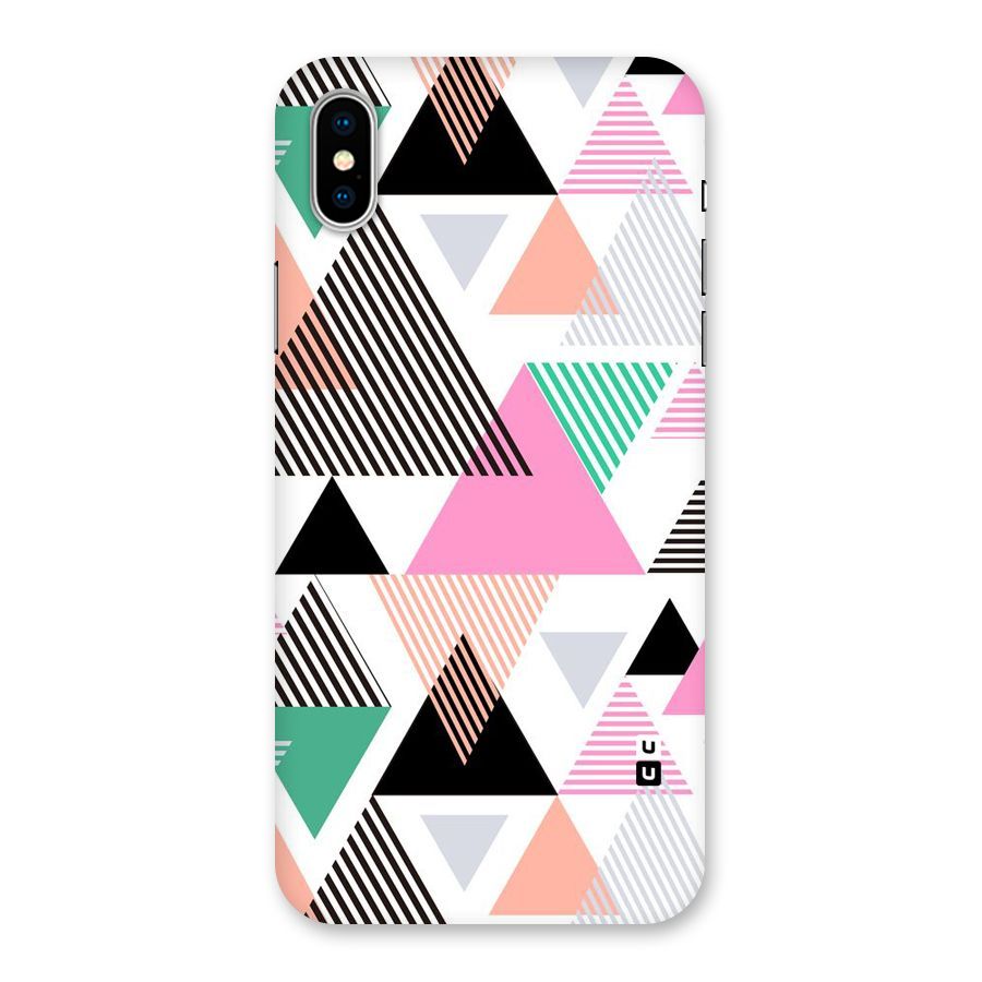 Stripes Abstract Colors Back Case for iPhone XS