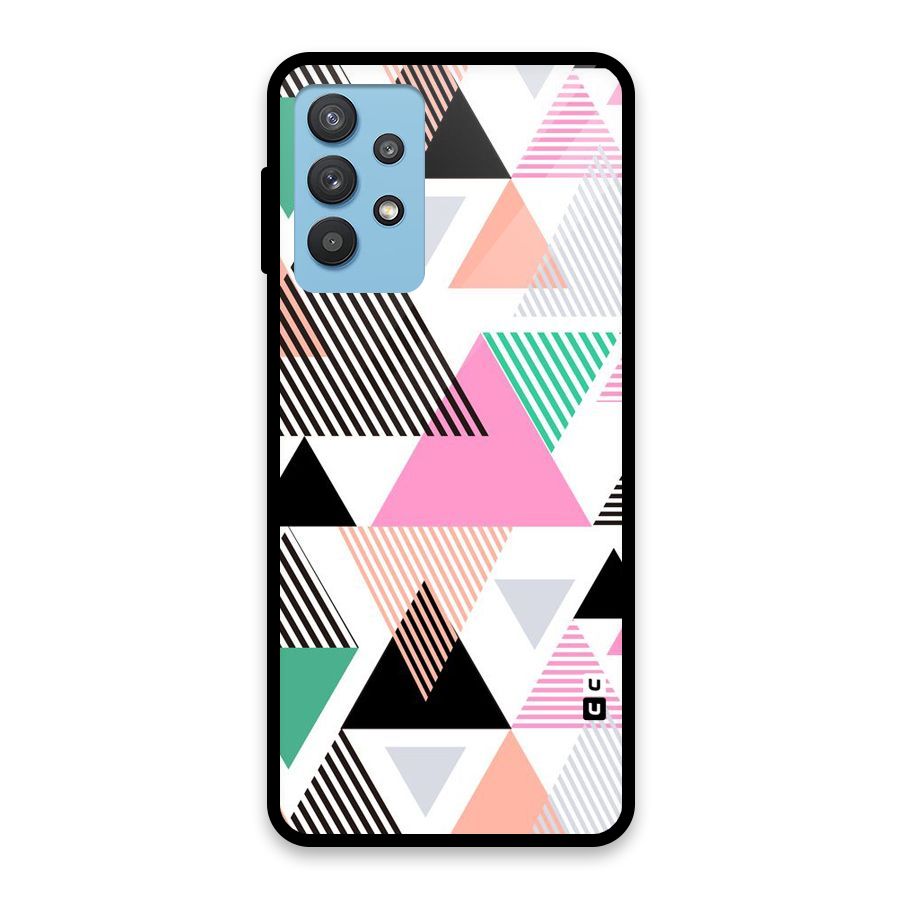 Stripes Abstract Colors Glass Back Case for Galaxy M32 5G