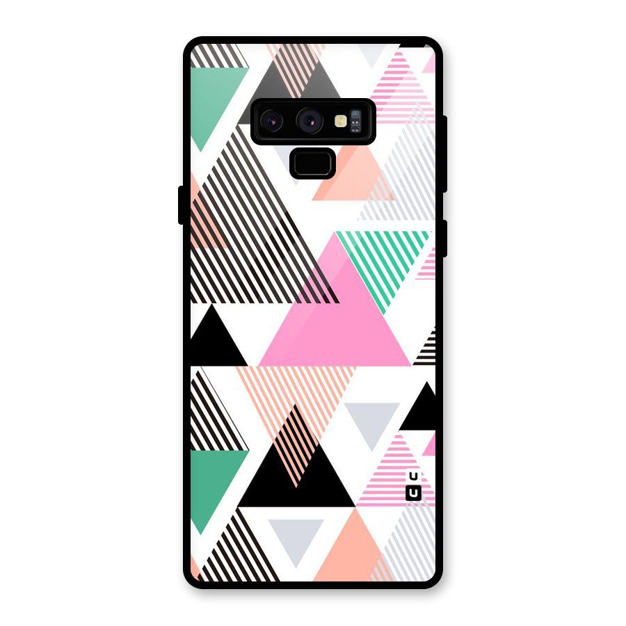 Stripes Abstract Colors Glass Back Case for Galaxy Note 9