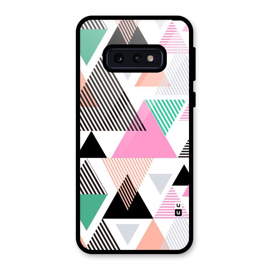 Stripes Abstract Colors Glass Back Case for Galaxy S10e