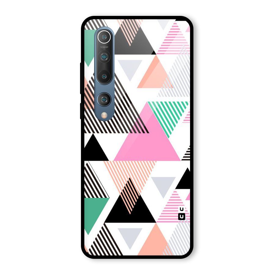 Stripes Abstract Colors Glass Back Case for Mi 10