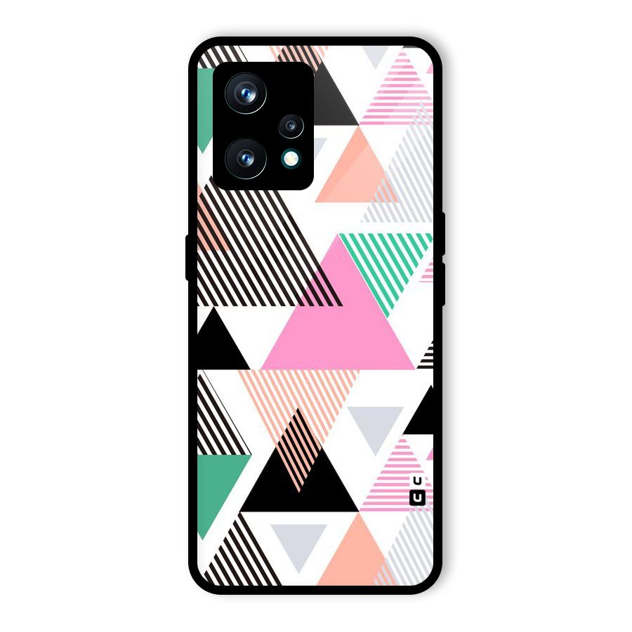 Stripes Abstract Colors Glass Back Case for Realme 9 Pro Plus 5G