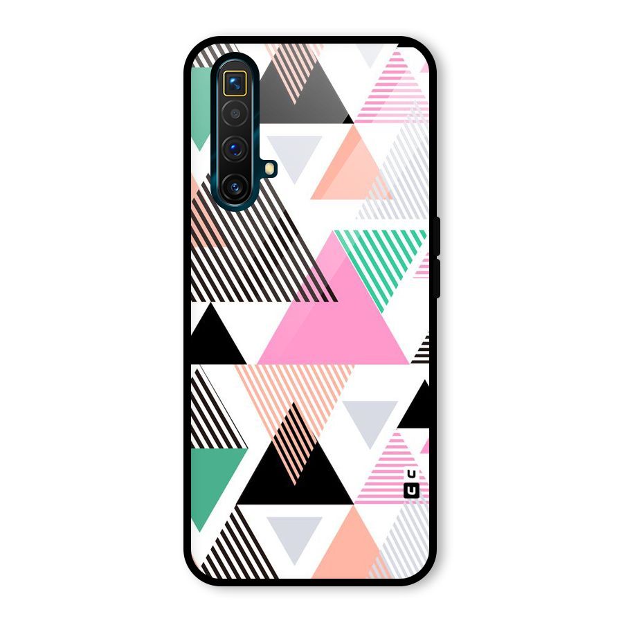 Stripes Abstract Colors Glass Back Case for Realme X3 SuperZoom