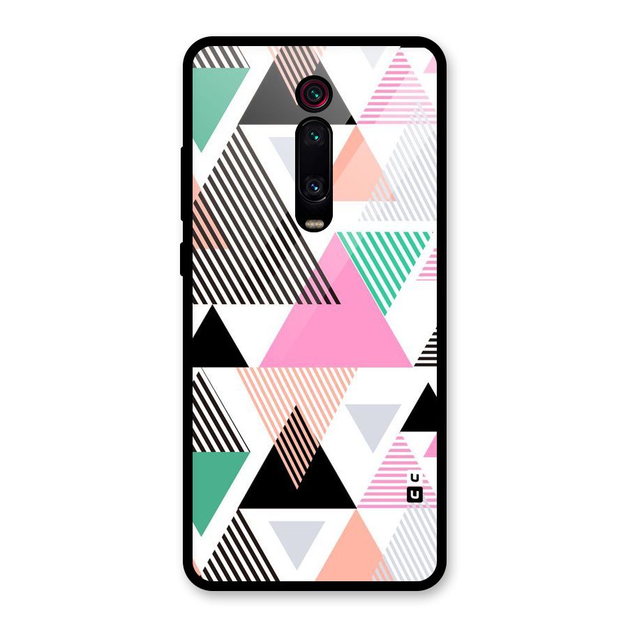 Stripes Abstract Colors Glass Back Case for Redmi K20