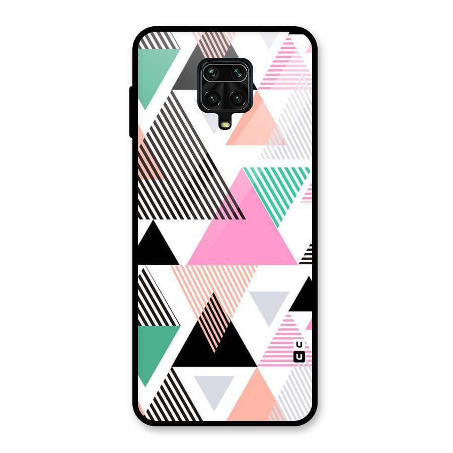 Stripes Abstract Colors Glass Back Case for Redmi Note 10 Lite