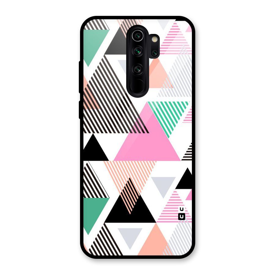 Stripes Abstract Colors Glass Back Case for Redmi Note 8 Pro
