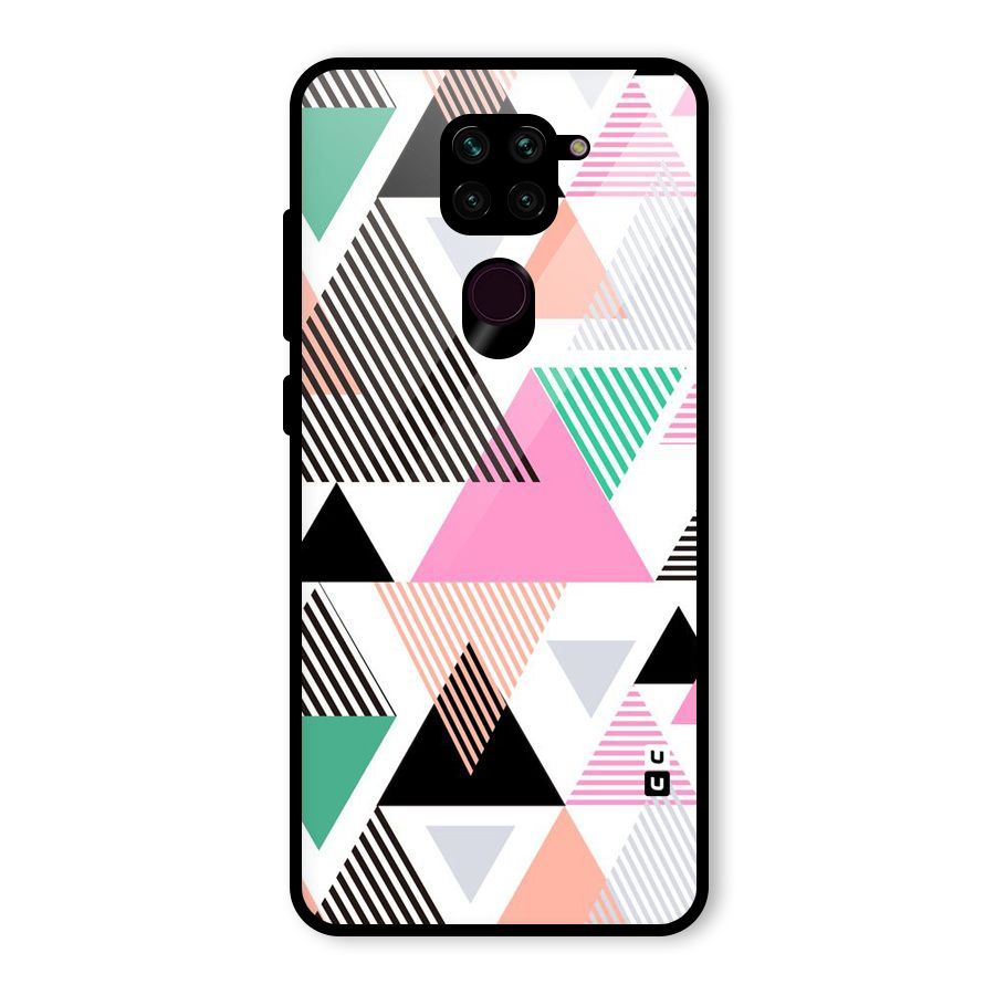 Stripes Abstract Colors Glass Back Case for Redmi Note 9