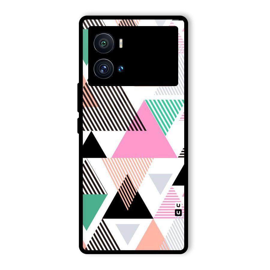 Stripes Abstract Colors Glass Back Case for Vivo iQOO 9 Pro