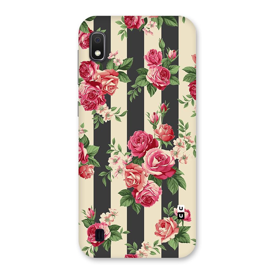 Stripes And Floral Back Case for Galaxy A10