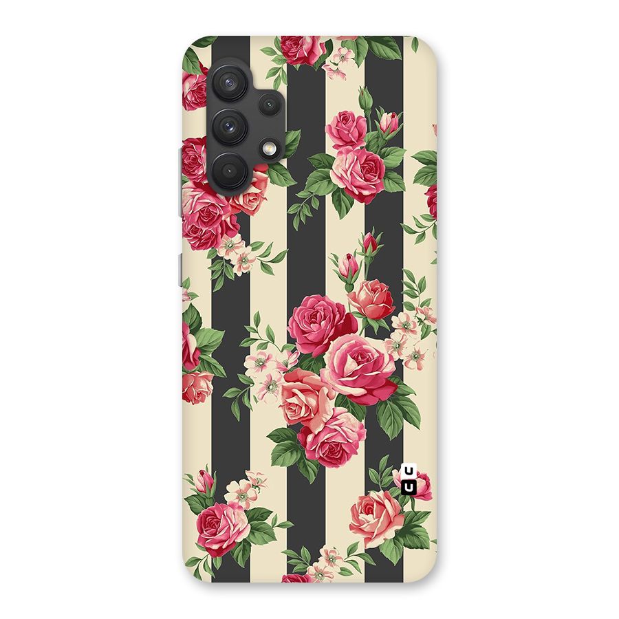 Stripes And Floral Back Case for Galaxy A32